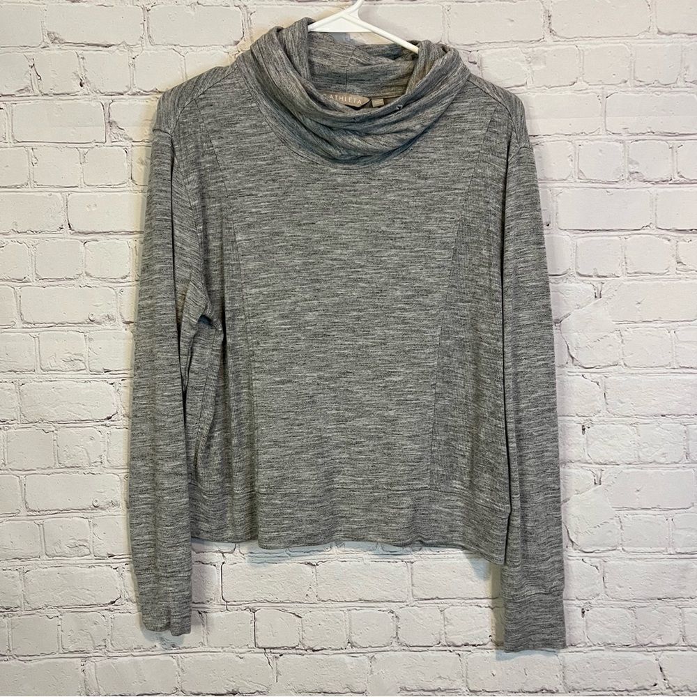 Athleta Crop Sweatshirt Womens Small Longsleeve Nock Neck